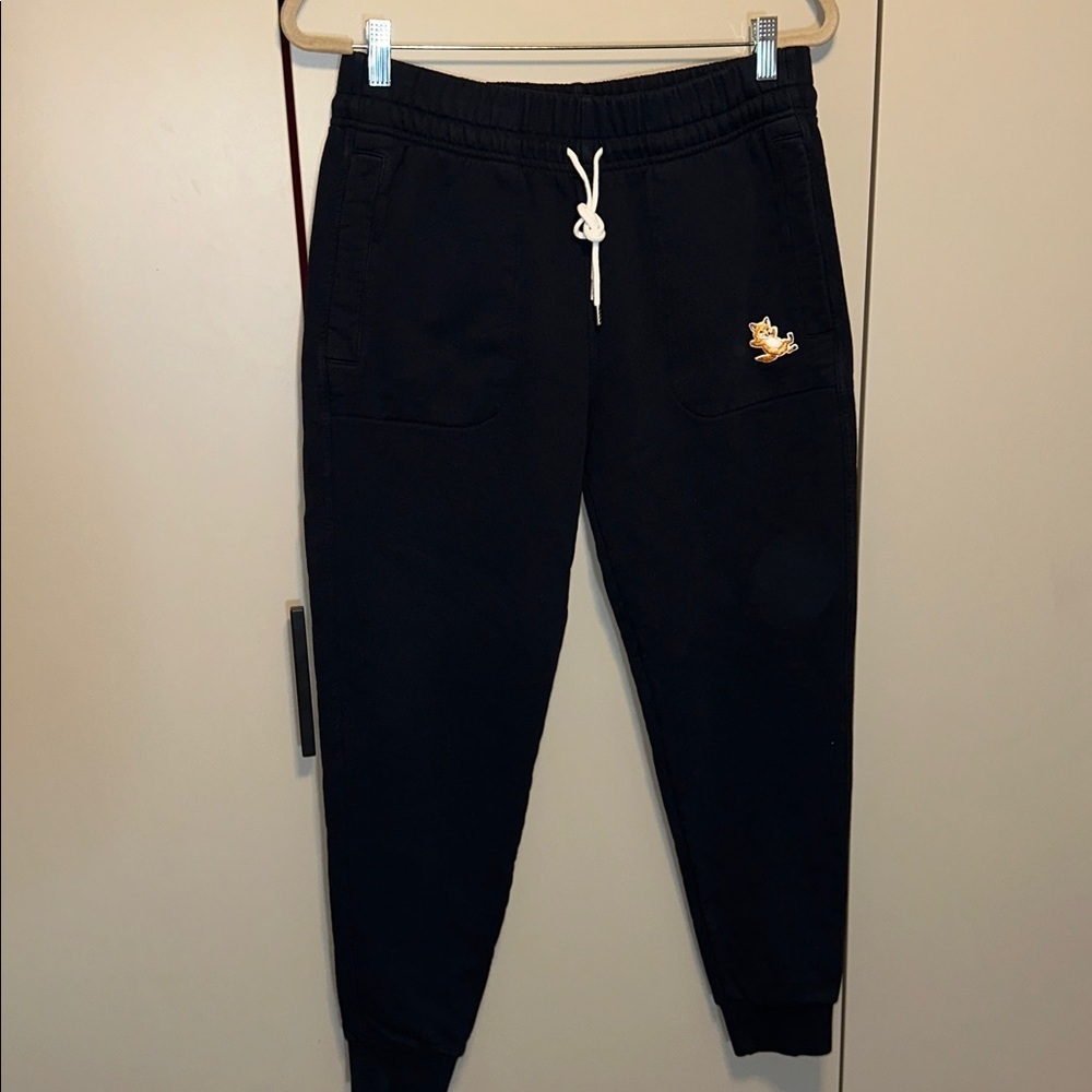 Maison Kitsuné Chillax Fox Dark Blue tapered track pants Size Small - Picture 8 of 13